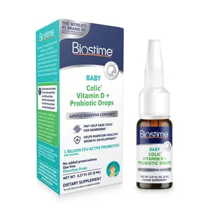 Biostime Baby Vitamin D & Colic Probiotic Drops for Newborns to 3 Years Old | 100% Daily Values Vitamin D for Bone & Immune Support – Eases Colic & Digestion| 32 Serving