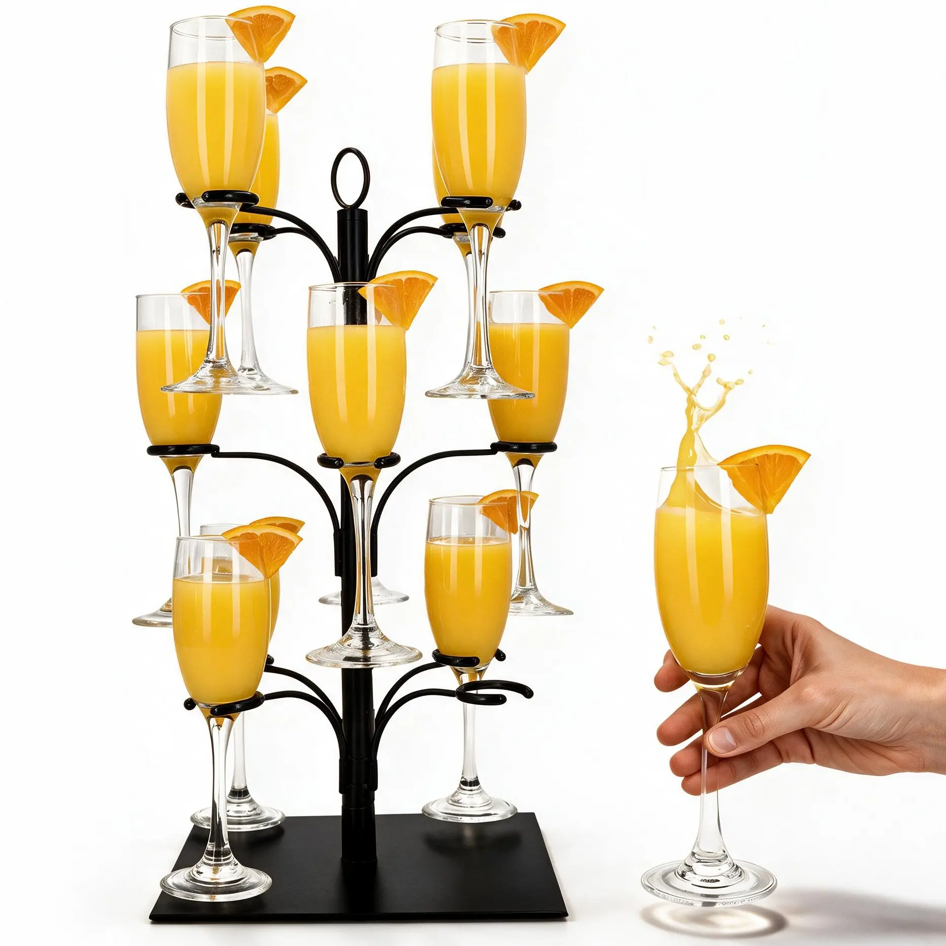 Cocktail Tree Stand - Holds 12 Glasses - Mimosa Bar Display Cocktail Tree Stand - Holds 12 Glasses - Mimosa Bar Display