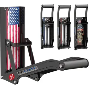 Manual Wall Mounted Can Crusher for Recycling 8oz-16oz Beer Soda Cans, Aluminum Seltzer Bottles Smasher, Home Recycling Gadget - American Flag