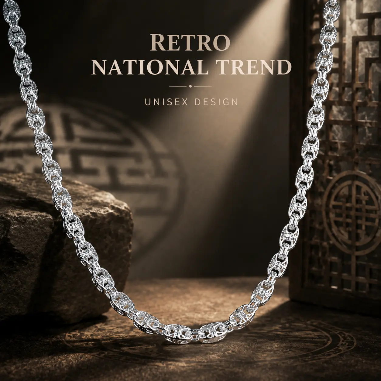 1PCS Twisted Rope Chain Necklace - Simple Hip - Hop Style, Shiny Basic Chain for Women's Elegant Jewelry Accessories, Twisted Rope Design,A must-have gift for Christmas | 5cm Necklace For Women Men S925 Silver Neck Chain Jewelry With S & M Two Sizes