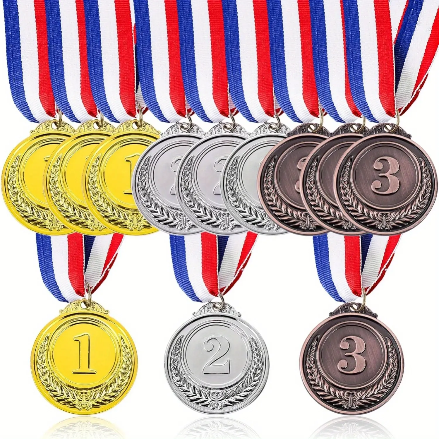 12counts Metal Medals, 1st, 2nd, 3rd Award Medal, Winner Award Medals For Competition Sports Events