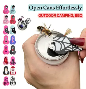 Draft Top Lift Universal Beverage Can Opener Prints Portable Kitchen Utensils Aluminium Cans Smooth Manual Can Opener Soda Can opener Drink Opener cap leakproof Penguin