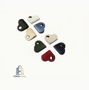 6PCS Cute Heart-Shaped Leather Cable Organizer Winders - Snap Button Portable Cord Keepers, Anti-Tangling USB/Earphone Wire Wraps, Compact Storage Clips for Travel & Office Cable Management, Fun Cute Desk Supplies Set