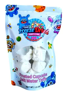 Extra Crunchy Freeze Dried Candy Frosted Cupcake Salt Water Taffy freeze-dried candy