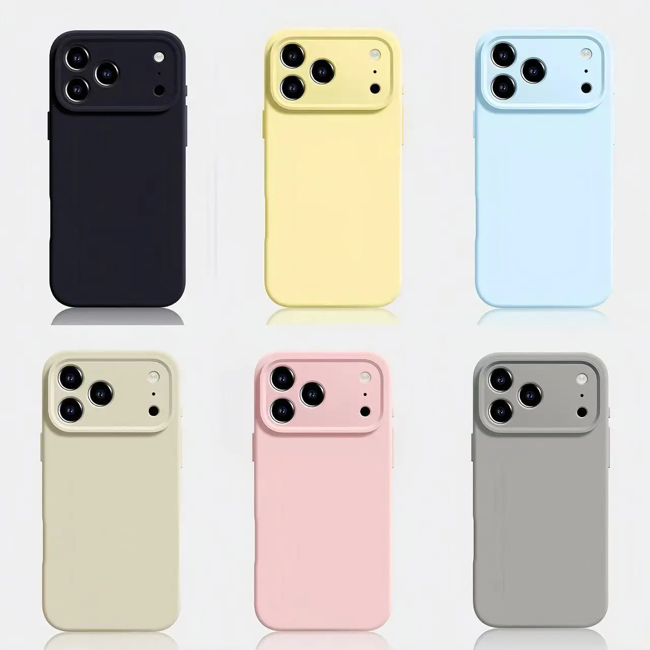 Solid color frosted TPU mobile phone case, suitable for iPhone17 16 15 14 13promax, anti-fall, durable and non-yellowing soft case, solid color mobile phone protective cover