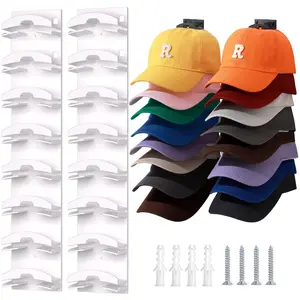 2 baseballcap storage racks, wall-mounted hat racks, wall-mounted hat hooks, can hold up to 16 hats