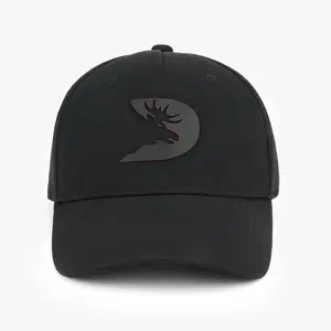 DMoose Trucker Hat, Adjustable-Strap, Black-Embroidered-Logo