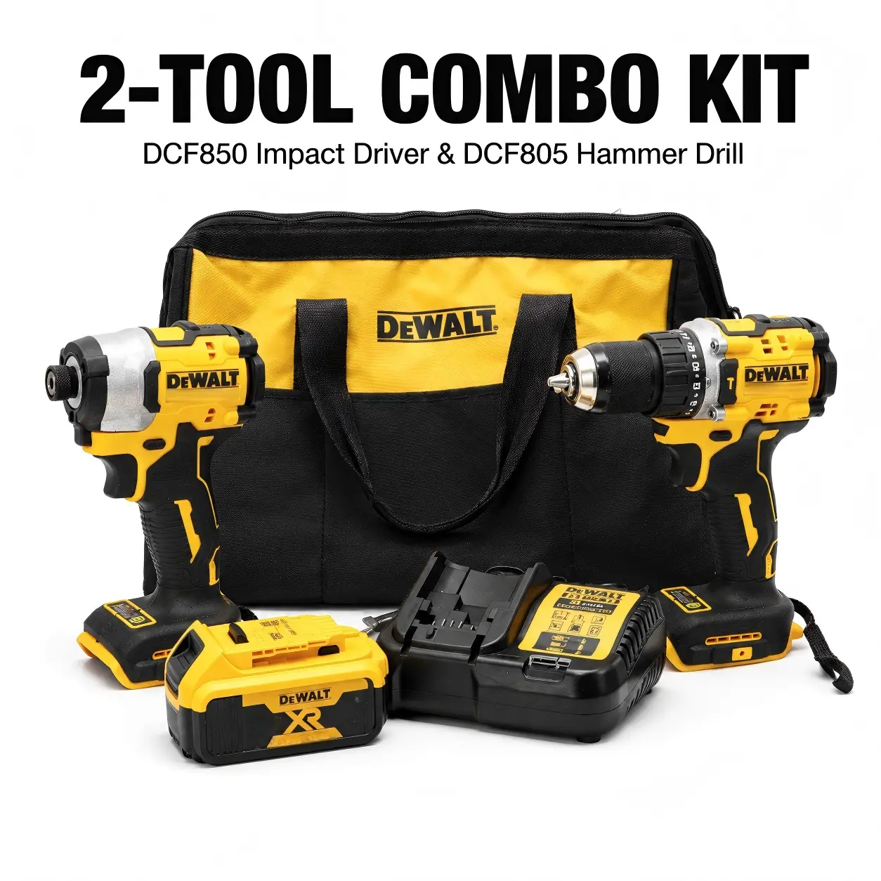 Professional Tool Kit｜DCF850 (3800IPM) Driver & DCF805 (2000RPM) Drill nm torque multipurpose screwdriver kit heavy-duty metal button screw removal cordless dcf512 open box mode control detachable high torque tire speed level unit pry concrete brushless m