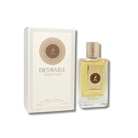 MAISON ALHAMBRA Desirable Addiction Eau De Parfum (EDP) - Women's EDP Fragrances, EDP Liquid Perfumes, 3.4 fl oz (3-3.9 fl oz Range) Unique Feminine Signature Scent, Recyclable Bottle with Box, Single Item