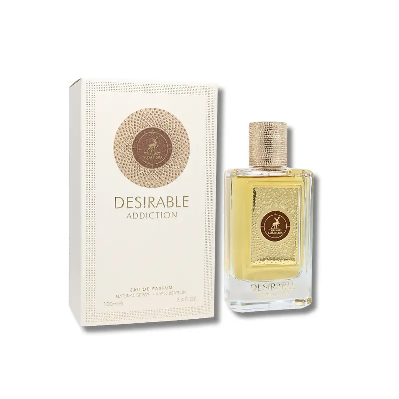 MAISON ALHAMBRA Desirable Addiction Eau De Parfum (EDP) - Women's EDP Fragrances, EDP Liquid Perfumes, 3.4 fl oz (3-3.9 fl oz Range) Unique Feminine Signature Scent, Recyclable Bottle with Box, Single Item