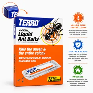 TERRO T300B Indoor Liquid Ant Killer Bait Stations - 12 Count, Household Items for Home Pest Control