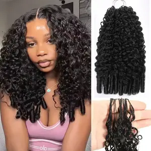 Burmese Curly Crochet Hair Human Hair Extensions Miracle Knots Pre-Separated 50g/Pack (32-38 Strands Per Pack）– Knotless Boho Braids, 4-5 Packs for Full Head, Multiple Curly & Wave Textures Protective Hairstyles For Black Women #SummerVibes