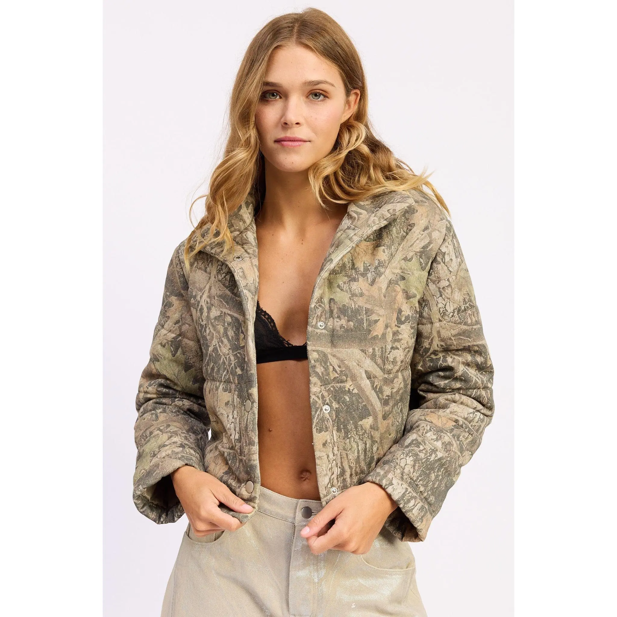 Woodland Camo Puffer Jacket