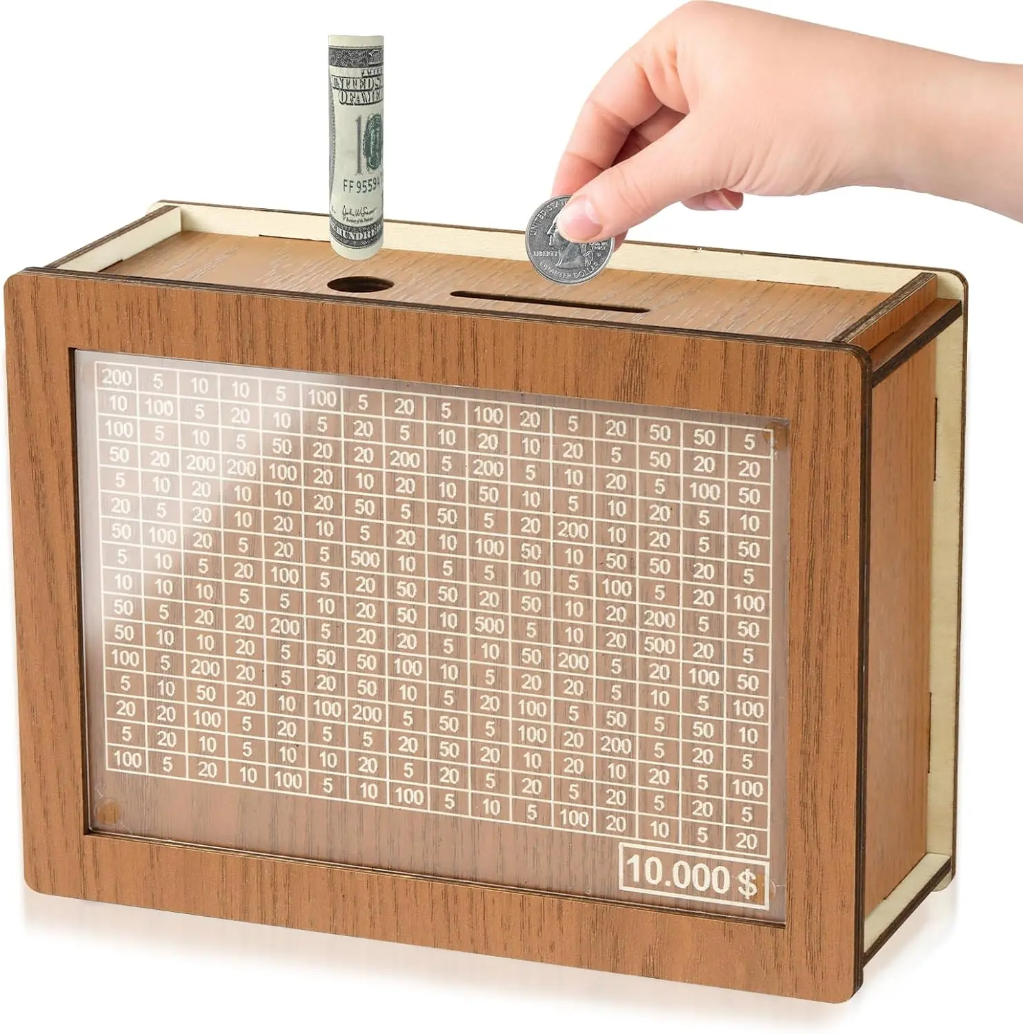 2026 $10,000 Cash Saving Challenge with Digital Counter, Fun Money Saving Box for Kids & Adults, Easy Finance Tool, Budgeting, Family Challenge, Perfect Gift Idea for Birthday or Holiday Summervibes