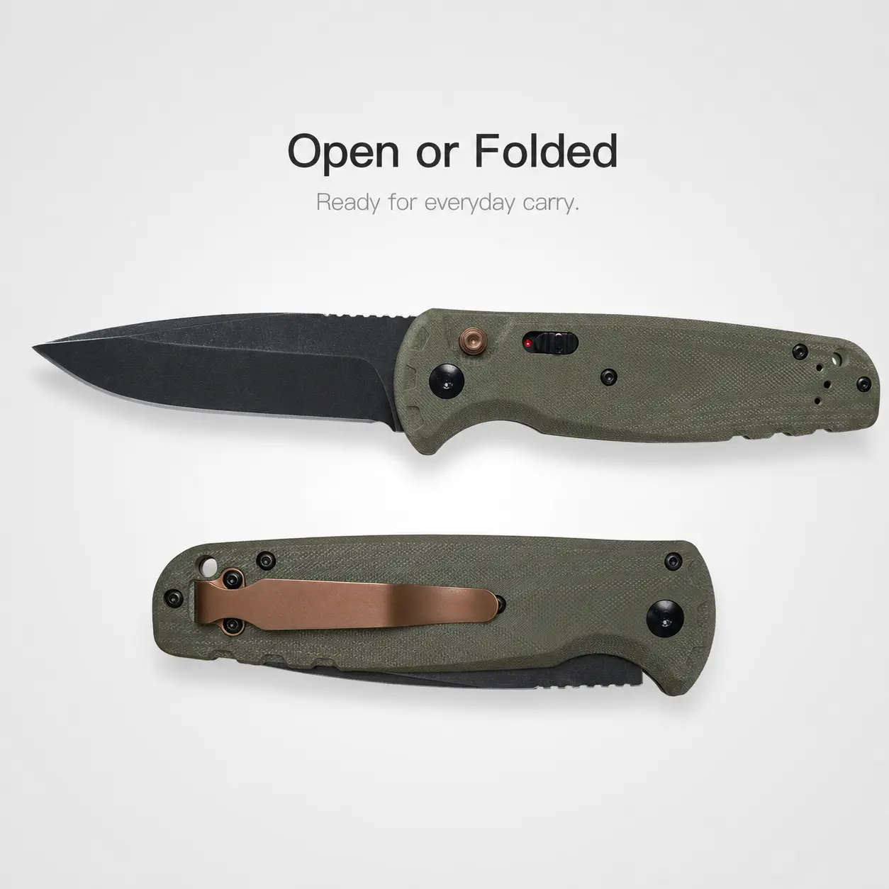 Folding Pocket Knife 4300BK Classic EDC Tool, Textured Handle with Stonewashed Blade Design, Compact Pocket Tool for Camping, Fishing, Travel and Daily Carry, Practical Gift for Dad, Friends and Outdoor Lovers