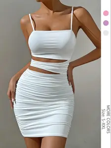 USBoutiqueCHIC Women‘s Stretch Midi Dress | High-Elasticity Brushed Knit Dress for All-Season Comfort