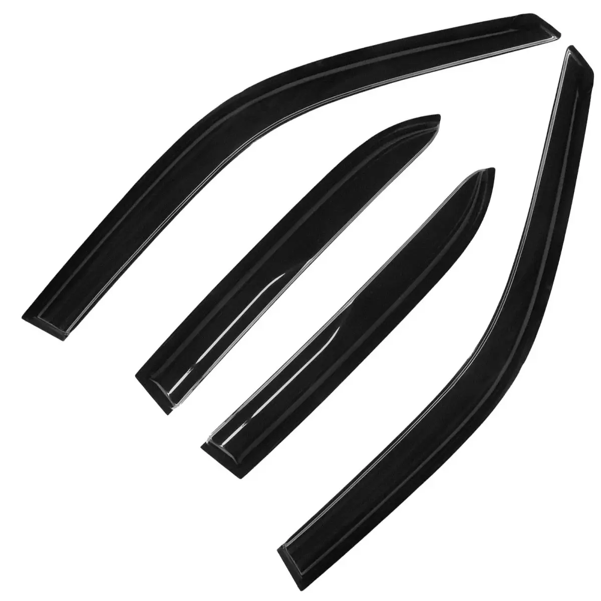 Automotive Car Accessories Side Window Visors for 1998-2002 Toyota Corolla, 4 JDM Mugen Style Acrylic UV Resistant Tape-On Wind Deflectors, Premium Injection Molded Sun Rain Guards for Venting Performance