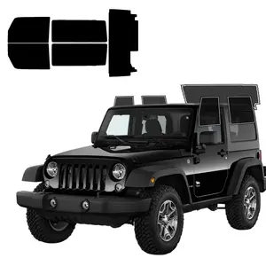 Precut Window Tint Film for Jeep Wrangler 2Door 2011-2017 All Side+Rear Windshield Any VLT 2Ply Anti-Shatter, UV Block, Privacy Protection, No Trimming Needed,Heat & Glare Reduction
