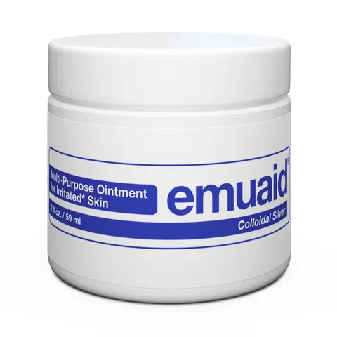 EMUAID Multi-Purpose Ointment with Hyaluronic Acid & Tea Tree Oil for Irritated Skin 0.5oz US Made Natural Soothing Moisturizer
