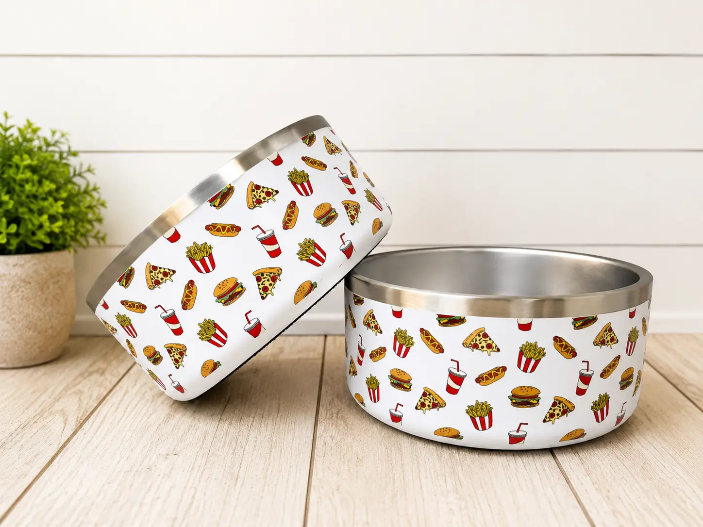 Three Mutts Market Hungry Mutt Stainless Steel Dog Bowl