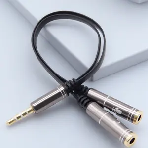 3.5mm Audio Splitter 1 to 2 Headphone Adapter High-Speed AUX for PC Laptop Phone Tablet Microphone Music Share