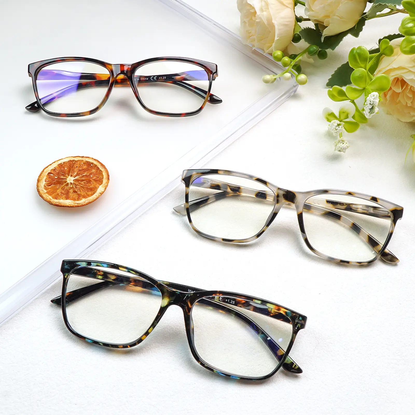 3-Pack Progressive Multifocal Reading Glasses with Blue Light Blocking, Unisex Anti-Fatigue Computer Eyewear with Lightweight Polycarbonate Lenses and Flexible Spring Hinge Temples, Gift, Uv, High Quality Eyewear, Temple With Firm And Flexible, Friends, F