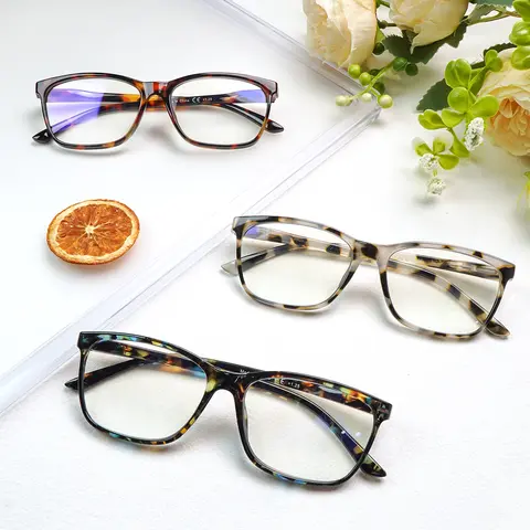 Unisex 3-Pack High-Quality Progressive Multifocal Reading Glasses with Lightweight Polycarbonate Blue Light Blocking UV Protection Lenses, Adjustable Near-Screen-Far 3-Level Vision, Anti-Fatigue, Flexible Spring Hinges, Family Gift Box