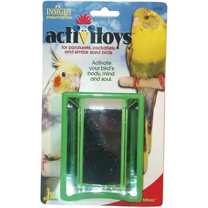 JW Hall Of Mirrors Bird Toy,3.25'' length x 4.25'' width x 1.25'' depth