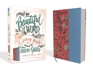 NIV, Beautiful Word Coloring Bible for Teen Girls, Leathersoft, Pink/Blue: Hundreds of Verses to Color (Beautiful Word) by Zondervan [Leatherbound Book]