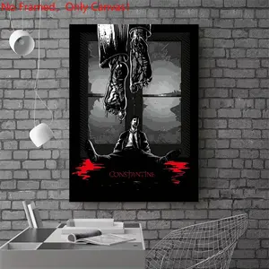 1 piece/set frameless canvas painting print poster, Classic Movie scenes Poster art，Constantine Movie， a perfect gift for Movie loves, ideal gift for bedroom, living room, dorm hallway, kitchen, mural, wall decoration, room decor