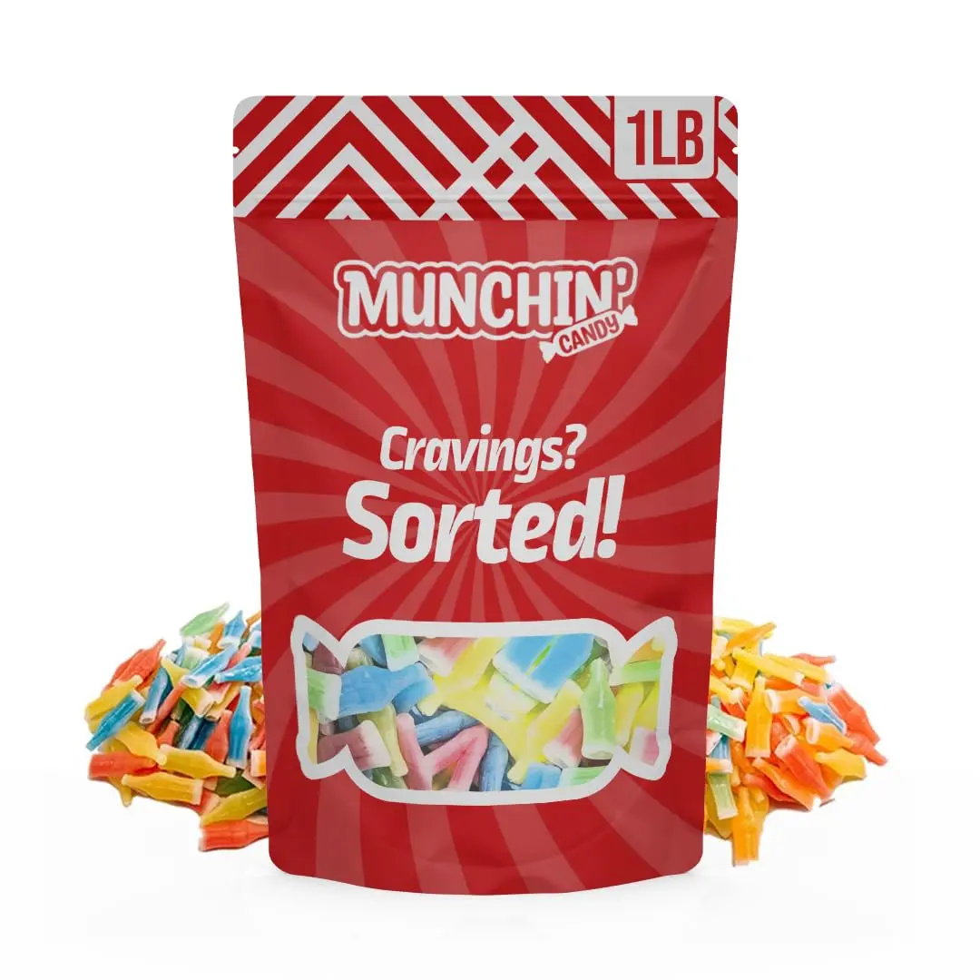 Nik-L-Nips Vintage Wax Bottle Candy Drinks – Old School Halloween Candy, 80s & 90s Nostalgic Treats, Party Favor Bag, Sweet and Sour Mix, Mini Drinks, 1 Pound Bag