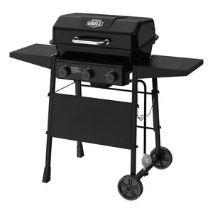 Expert Grill Charcoal Grill, 24 Inch Heavy Duty Charcoal Grill with Wheels, Black
