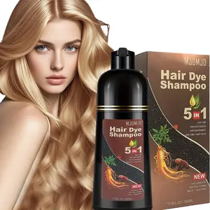 Natural Blonde Brown Hair Dye Shampoo for Gray Hair 5 IN 1 , Hair Coloring Shampoo for Women Colors in 10-15 mins, 100% Coverage Long Lasting Hair Dye, Vegan Ammonia Free Hair Shampoo 500ml