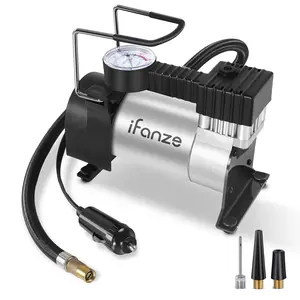 Qunler Tire Inflator Portable Air Compressor Pump DC 12V Tire Inflator for Car, Air Pumps with Mechanical Pressure Gauge for Car, Bicycle, Motorcycle, Basketball iFanze