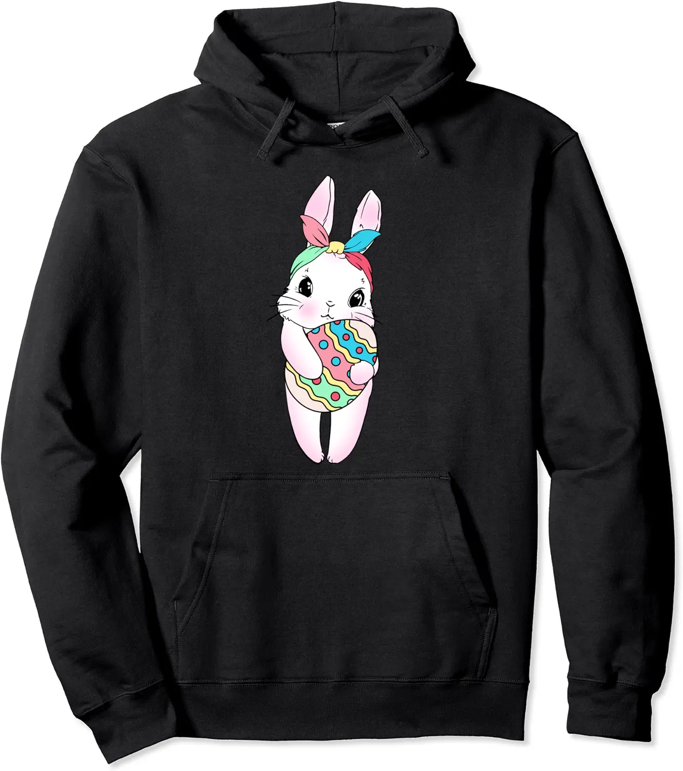 Funny Bunny Rabbit Eggs Hunting Happy Easter Day Boy Girl Pullover Hoodie - Janessaho Shop 95B0BTPYWKFS