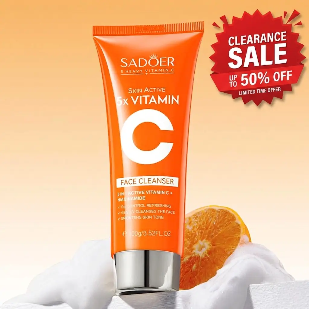 5X Vitamin C Facial Cleanser - Anti-Aging Nourishing Cleansing Face Wash with Niacinamide, Deep Clean Gentle Refresh for Radiant Healthy-Looking Skin, All Skin Types, 3.52 oz, Skin Repair