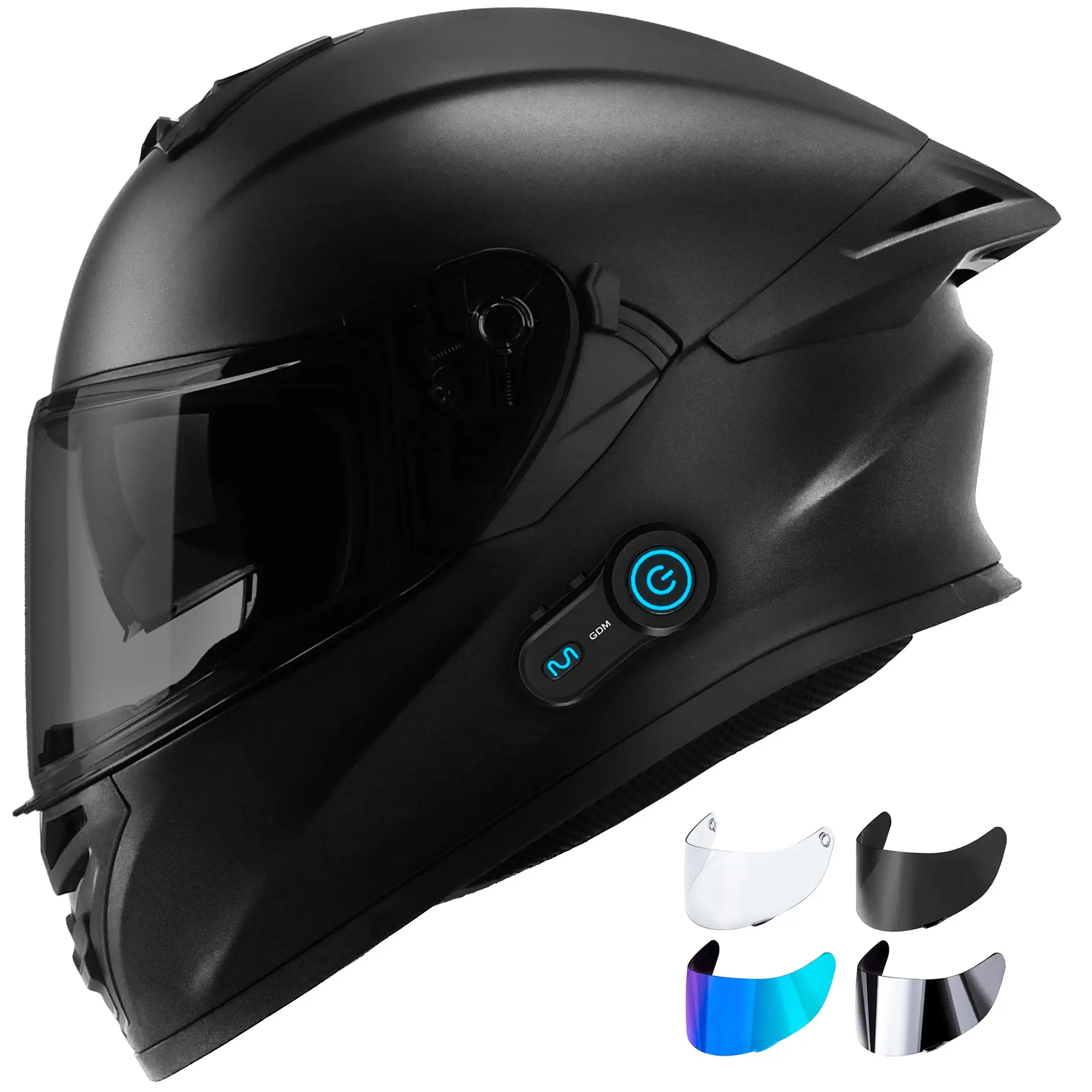 GDM Bluetooth Motorcycle Helmet with 4 Shields GDM Bluetooth Motorcycle Helmet with 4 Shields