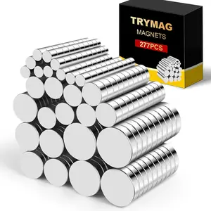 277Pcs Small 7 Different Sizes Strong Magnets, Multi-use Rare Earth Neodymium Disc Heavy Duty Mini Round Refrigerator Magnets for Crafts, DIY, Office, Whiteboard