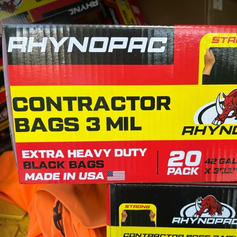 42 Gallon Contractor Bags Heavy Duty 1 Box Or 3 Boxes, Contractor Trash Bags, Durable Trash Bag