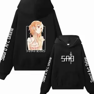 Japanese  Anime SAO Sword Art Online Hooded Fleece warm Casual Print Unisex high quality Unisex Couples sweatshirt Sports BR3