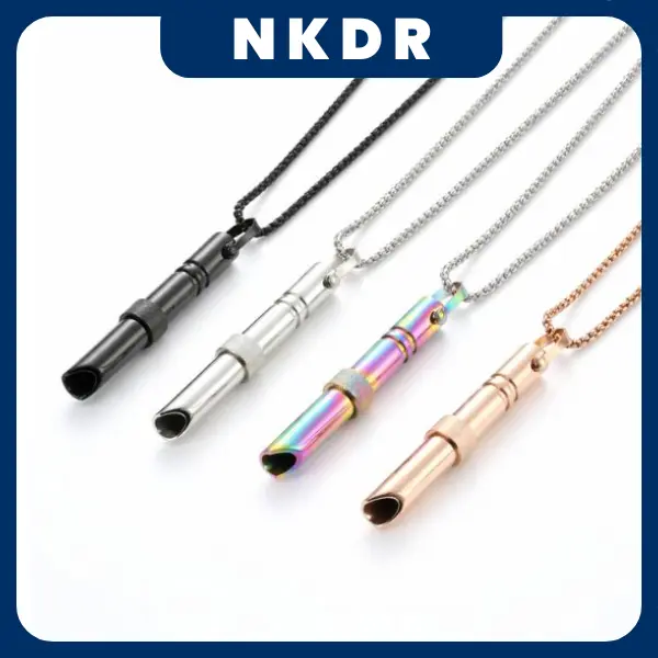 Unisex Adults Stylish Discreet Anxiety Relief Necklace - Non-Toxic Stainless Steel Pendant on Chain, Everyday Portable and Lightweight Silent Breathing Tool for Daily Stress Support, Casual Mindfulness Accessory
