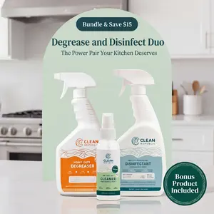 Degrease & Disinfect Duo | Heavy-Duty Degreaser + Multi-Surface Disinfectant | Non-Toxic Kitchen Cleaning System + Bundle & Save