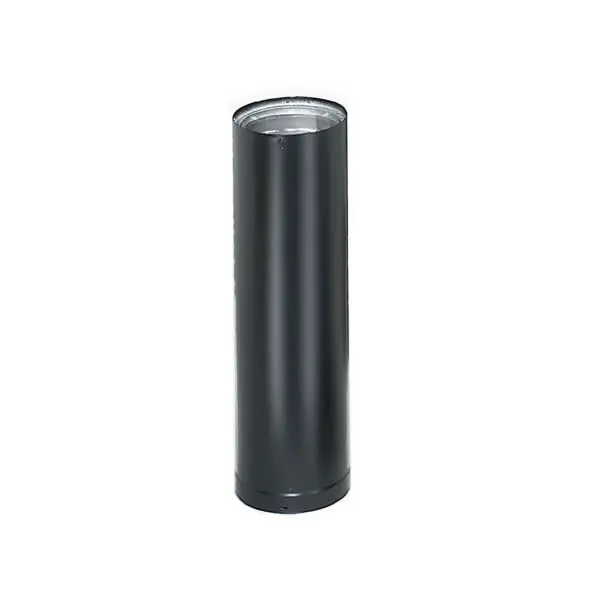 M & G Duravent 6DVL-06 430-Alloy Aluminized Steel Double-Wall Black Chimney Pipe, 6 in x 6 in Aftermarket Exhaust Pipe for Large Home Appliance Parts & Accessories, Aftermarket Exhaust Pipes