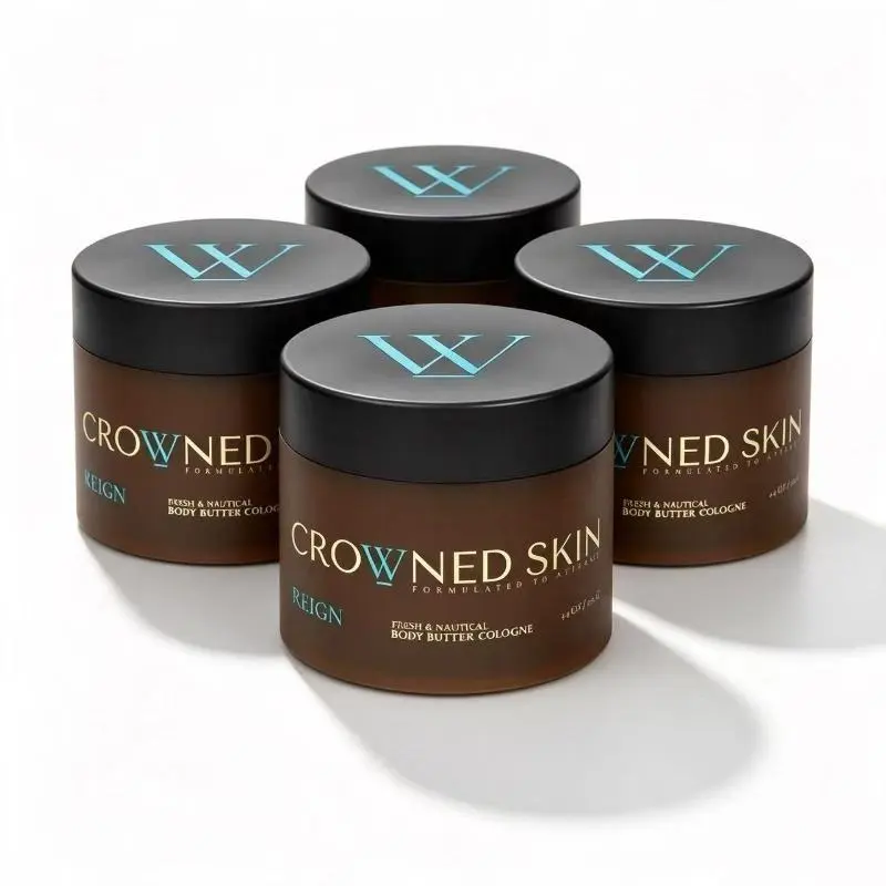 【Buy 2 Get 2 Free】Crowned Skin Reign Cologne Body Butter, Fresh & Nautical Scent, All‑Day Fragrance Moisturizer Infused with Jojoba & Pepper, 5oz