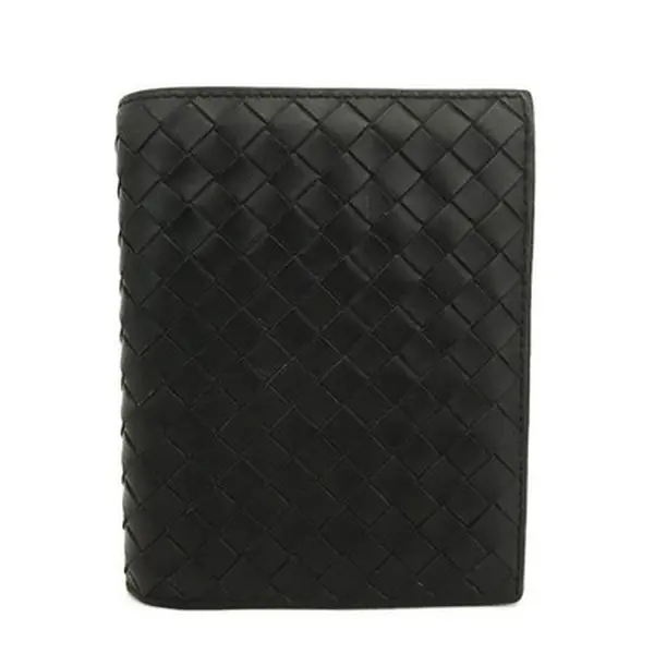 Pre-owned BOTTEGA VENETA Other Other Intrecciato Lambskin Bifold Wallet Black 12657707986/669266