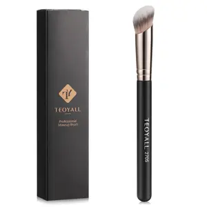 TEOYALL Under Eye Concealer Brush, Angled Contour Brush for Concealing Blending Setting, Buffing with Liquid, Cream & Powder Cosmetic (270S)