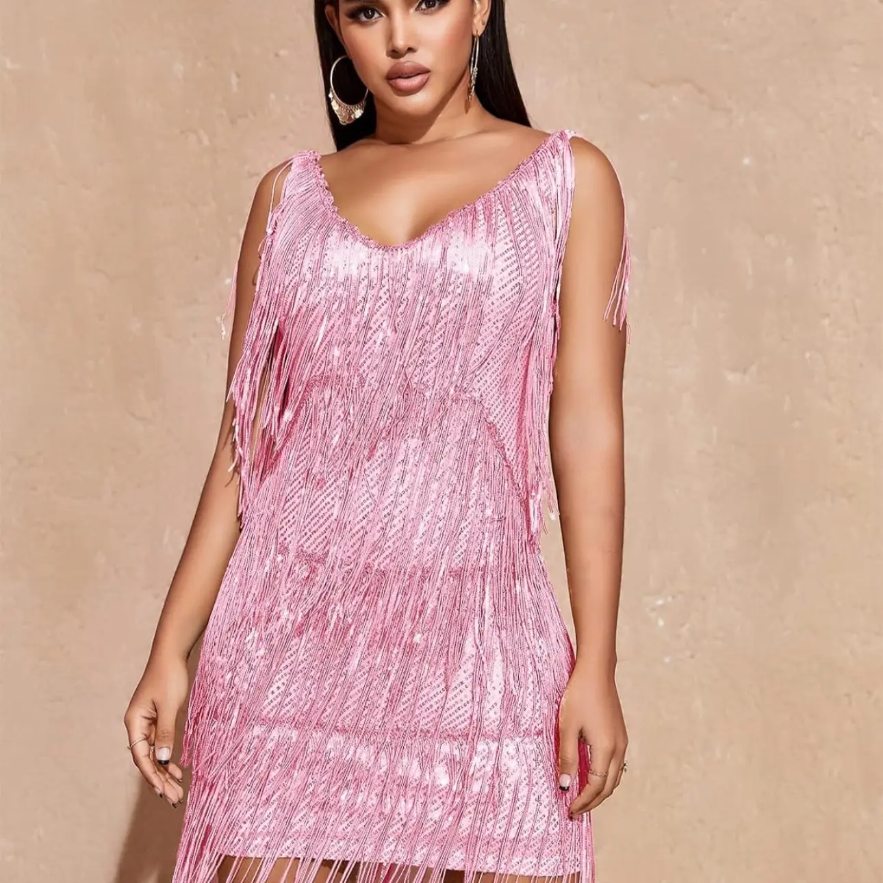Women's Cocktail Dresses Flapper Dresses 20s Gatsby with All-Over Fringe Mini