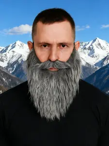 Decorative Fake Beards 1pc-50pcs, Multiple Colors, Realistic Large Beards, Men's Waterfall Beard, Party Accessories, Festival Party Supplies, Birthday Gifts, Photo Props
