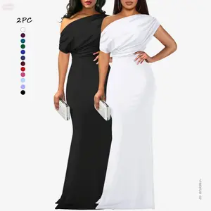 YehGoods 2026 Women's Elegant Sleeveless Off Shoulder Bodycon Long Formal Party Evening Dress Fabric Polyester