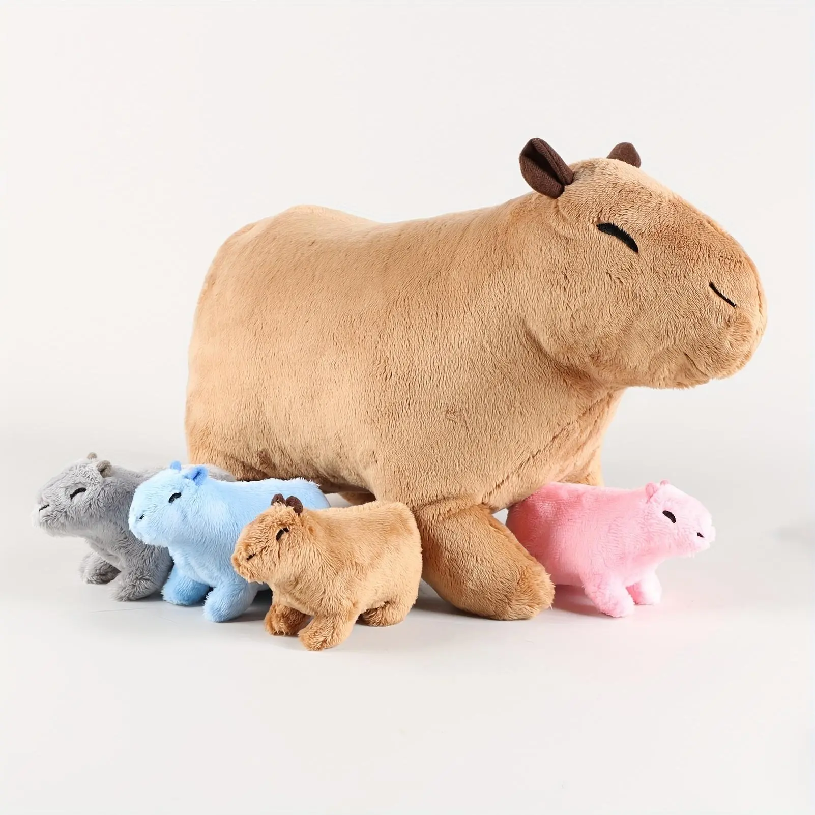Capybara Plush Toy, 1 Set Cute Capybara Cuddly Stuffed Animal, Soft Stuffed Animals, Soft & Comfy Plush Toy, Birthday & Holiday Gift for Boys & Girls, Stuffed Animal Gifts